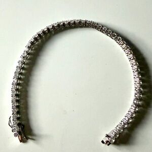 Elegant Silver Tennis Bracelet